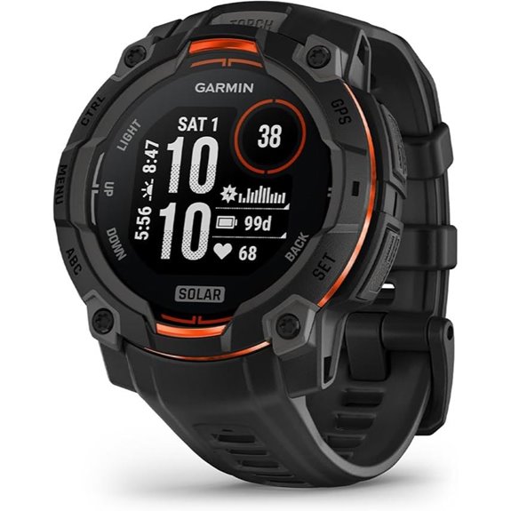 Garmin Instinct 3 Solar GPS Smartwatch Black