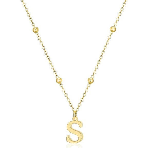Initial Letter Necklaces for Women Gold Plated Jewelry