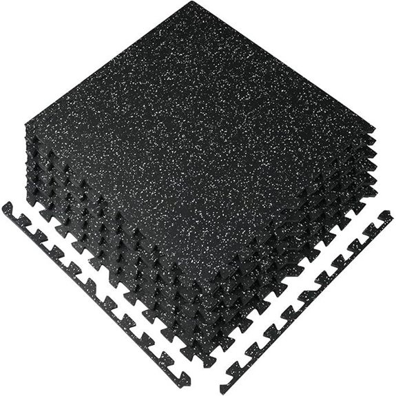 Gym Flooring Puzzle Mat 24 Sq Ft Rubber & EVA Foam
