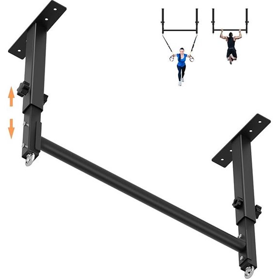 Heavy Duty 48 Ceiling Pull Up Bar with Adjustable Height