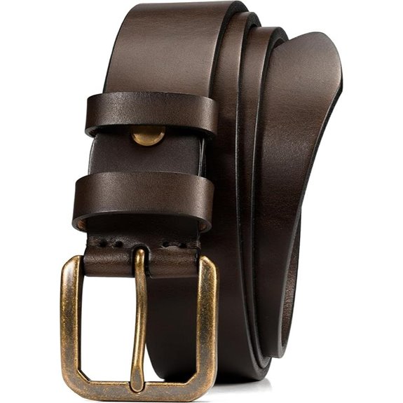 WOLFANT Heavy Duty Full Grain Leather Belts for Men