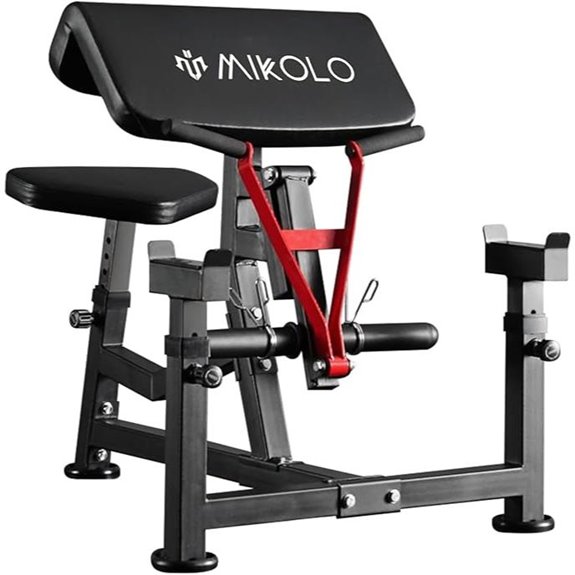 Mikolo Preacher Curl Bench for Home Gym