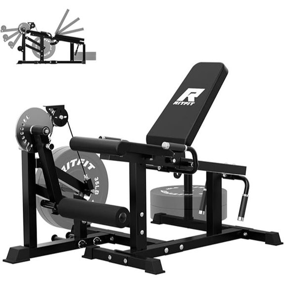 RITFIT Leg Extension & Curl Machine for Home Gym