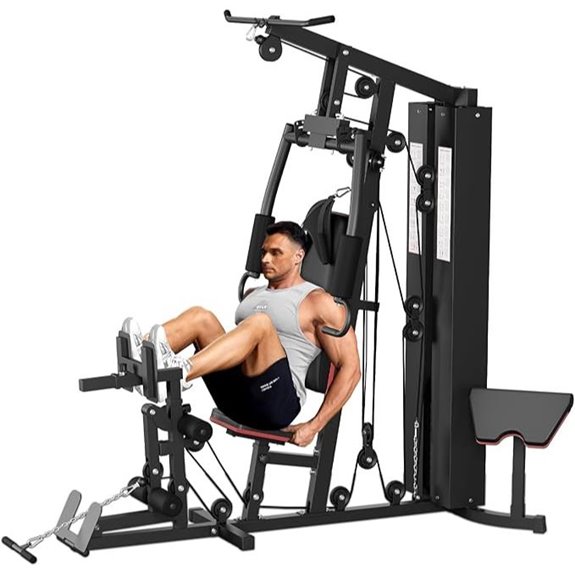 Multifunctional Home Gym with 150LB Weight Stack