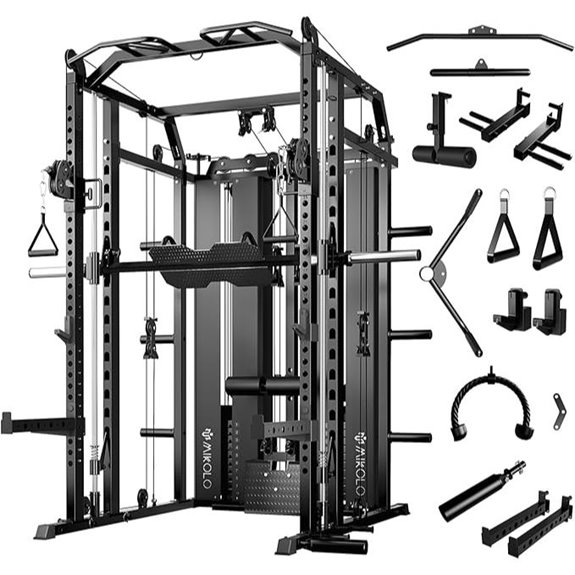 Mikolo Smith Machine Home Gym with Attachments