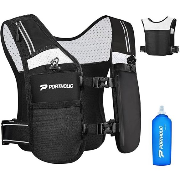 PORTHOLIC Hydration Running Vest with Water Bottle