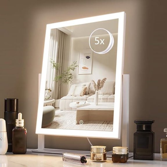 illuminated magnifying makeup mirror