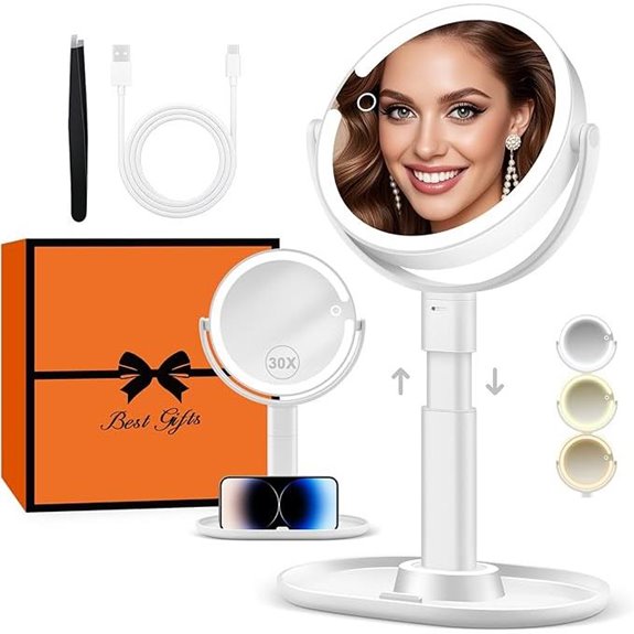 illuminated makeup mirror