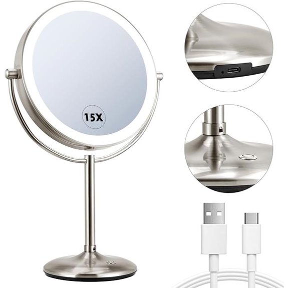 illuminated makeup mirror