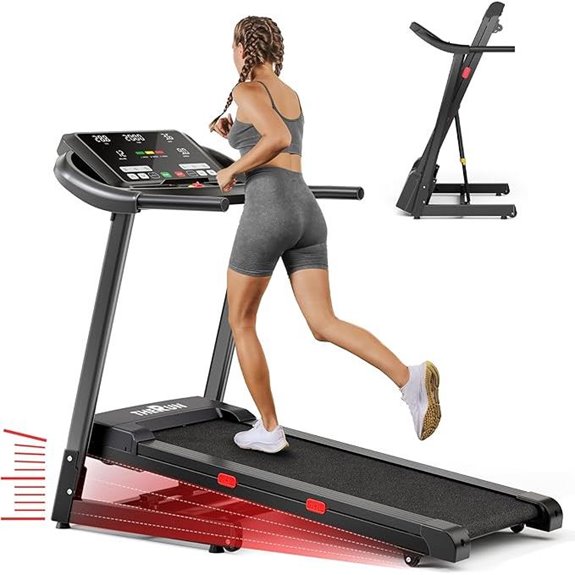 THERUN Incline Treadmill with 300 lbs Capacity