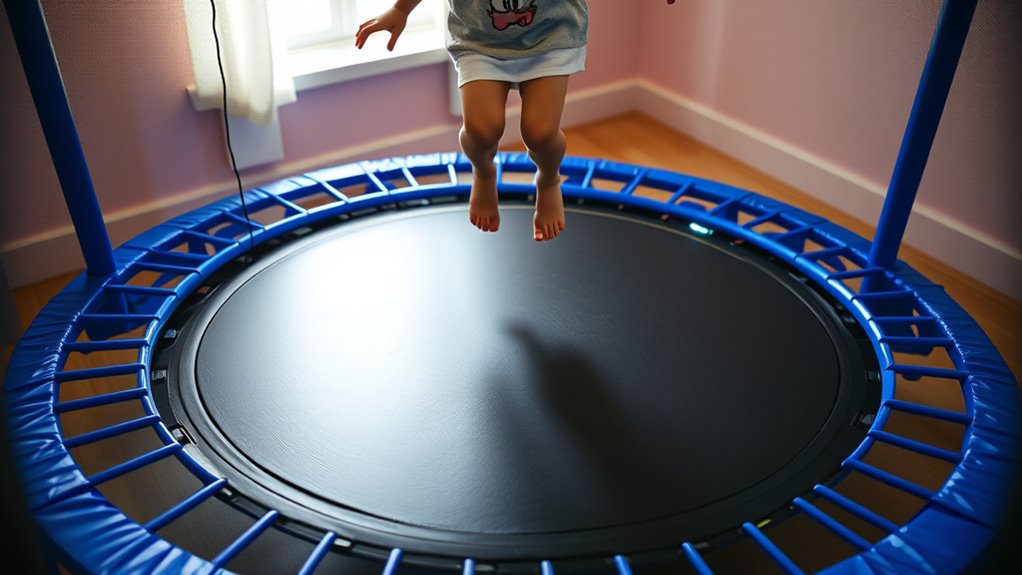 indoor safe compact trampoline