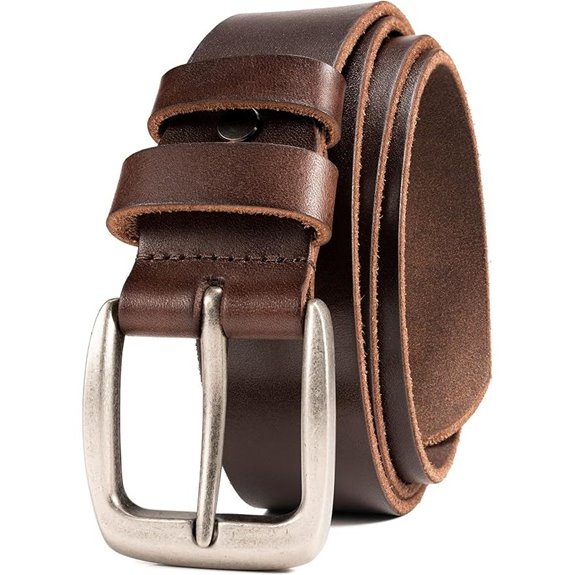 WOLFANT Leather Belt for Men,100% Italian Full Grain Real Solid Leather