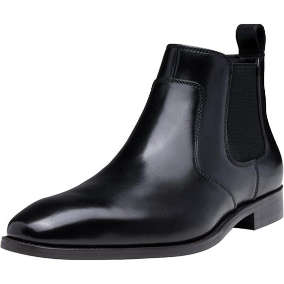 Jousen Men's Chelsea Leather Dress Boots