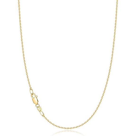 Jewlpire 18k Gold Plated Silver Chain Necklace