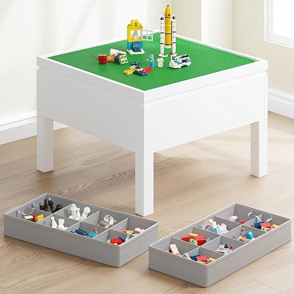 UTEX 3-in-1 Kids Activity Table with Storage