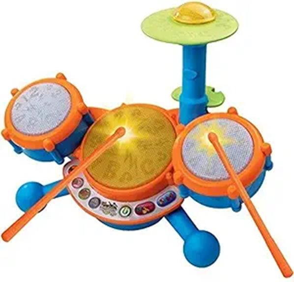VTech KidiBeats Kids Drum Set Orange