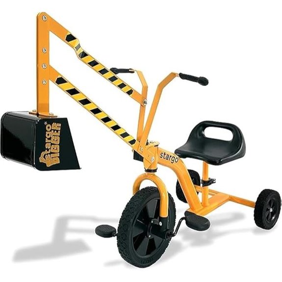 Stargo Kids Excavator Tricycle with Pedals and Scooper