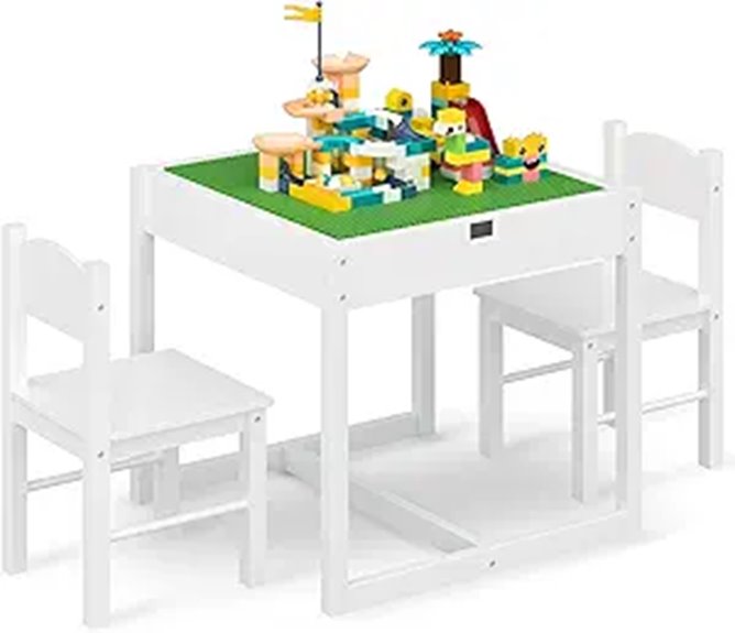 3-in-1 Kids Table Set with Storage and Blocks