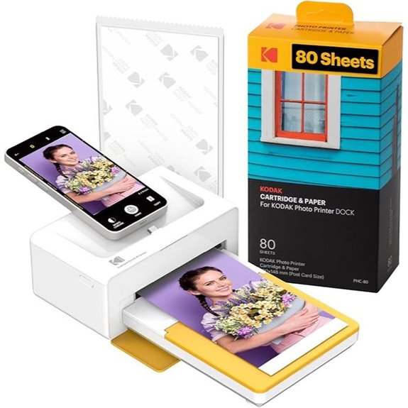 KODAK Dock Plus 4PASS Instant Photo Printer Bundle