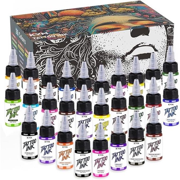 KVM Tattoo Ink with 28 Colors for Artists