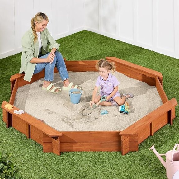 Best Choice Kids Large Octagonal Wooden Sandbox