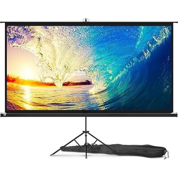 100 Inch Indoor/Outdoor Projector Screen with Stand