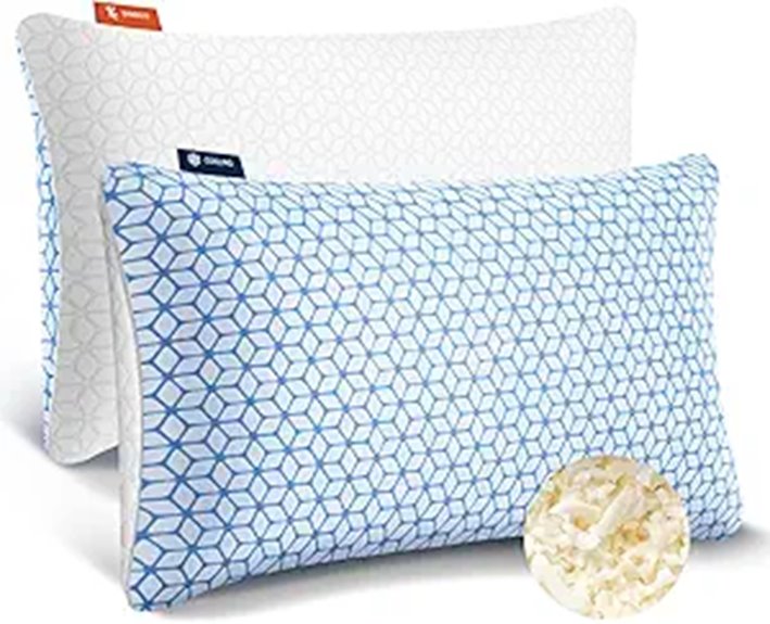 King Size Shredded Memory Foam Pillows (Set of 2)