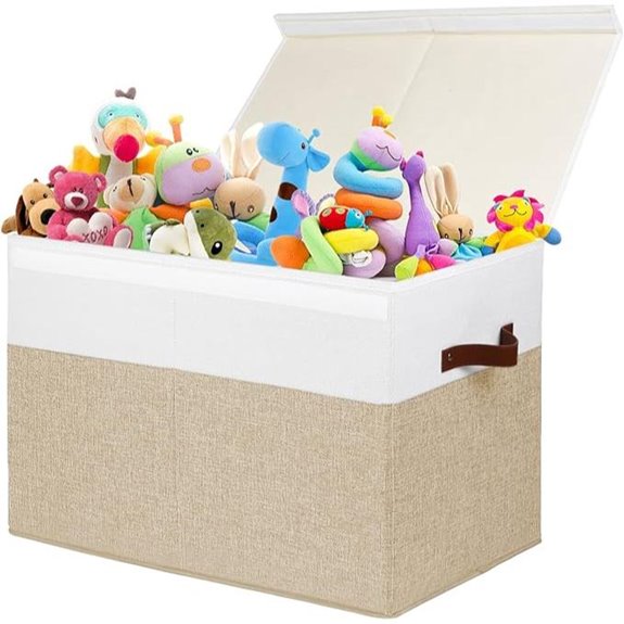 Large Toy Storage Box with Lid and Dividers