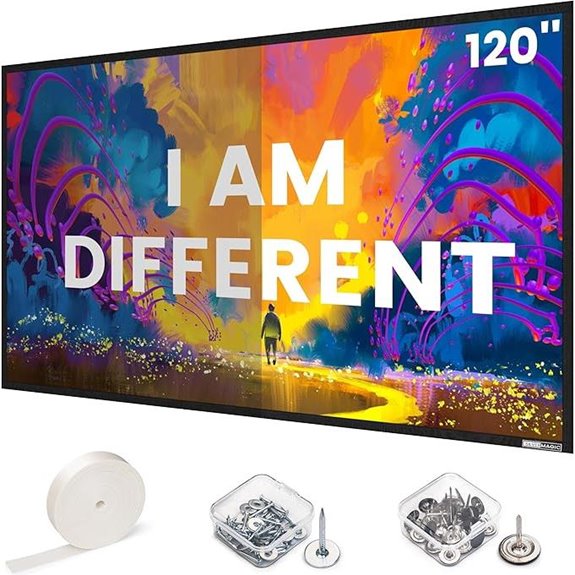 ALR 120-inch Wall-Mounted Projector Screen