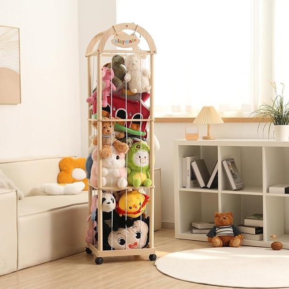 Large Wooden Zoo Toy Storage Organizer