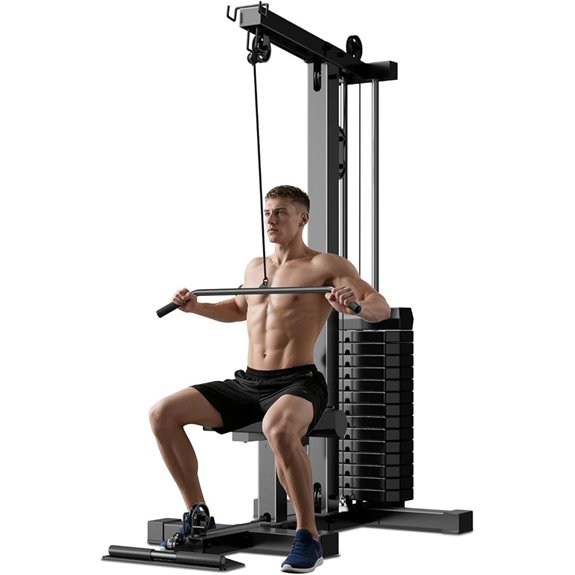 LAT Pulldown Machine with 160 LBS Weight Stack