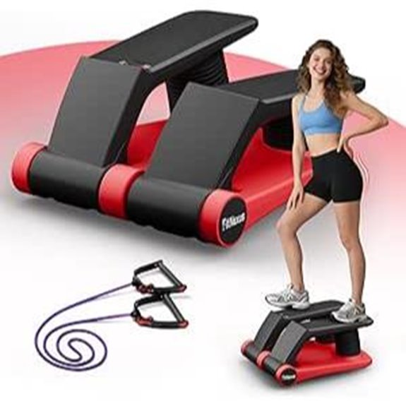 Air Resistance Stepper with LCD Display and Non-Slip Pedals