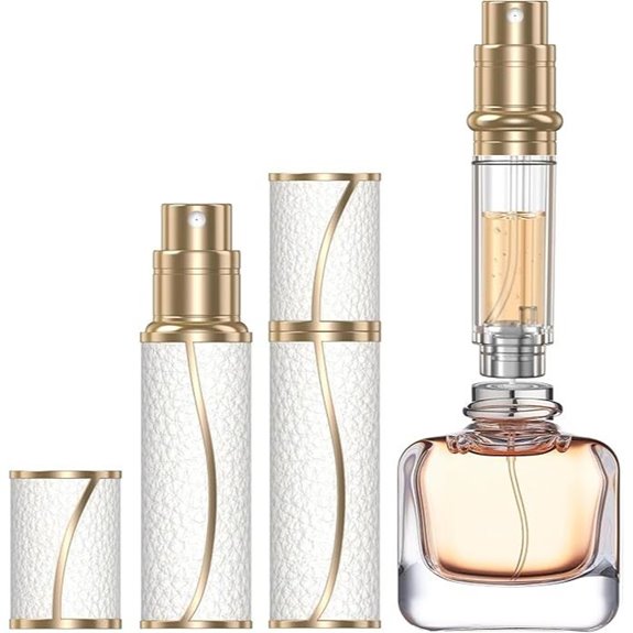 Travel Perfume Atomizer with Leather Bottom