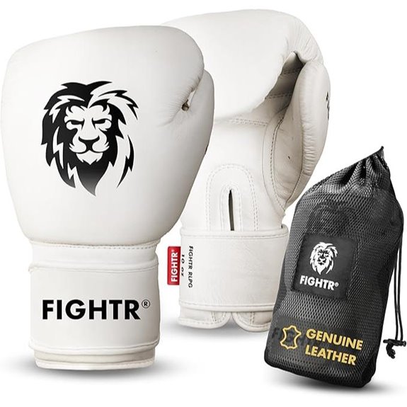FIGHTR Pro Leather Boxing Gloves with Carry Bag