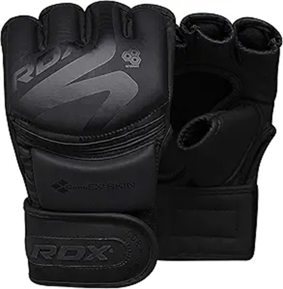 RDX MMA Gloves – Real Leather Fingerless Padded