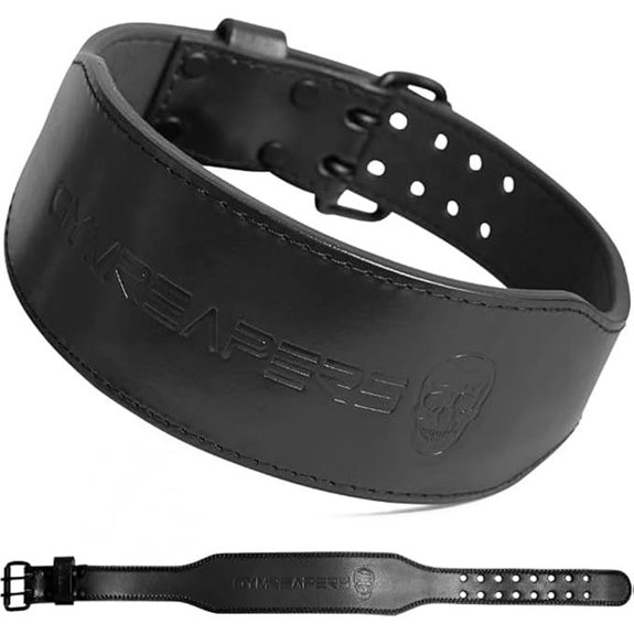 Gymreapers 7MM Leather Weightlifting Belt with Adjustable Buckle