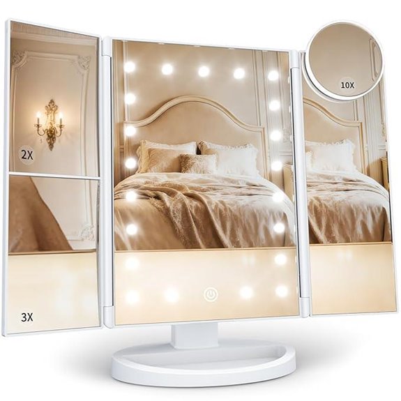 lighted magnifying makeup mirror