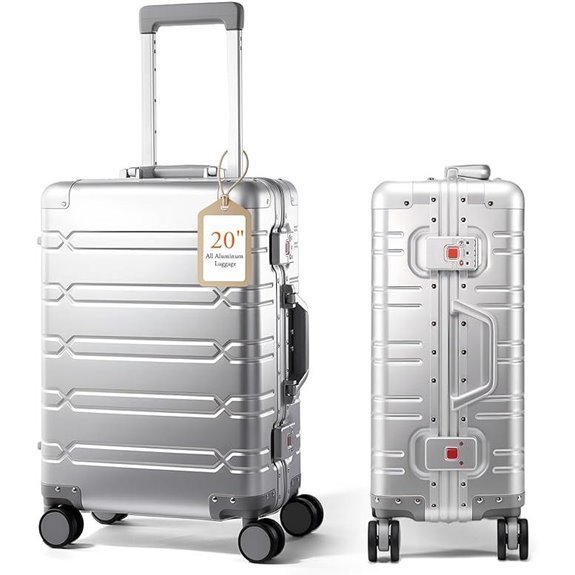 UrbanExplorer Aluminum Spinner Carry-On Luggage