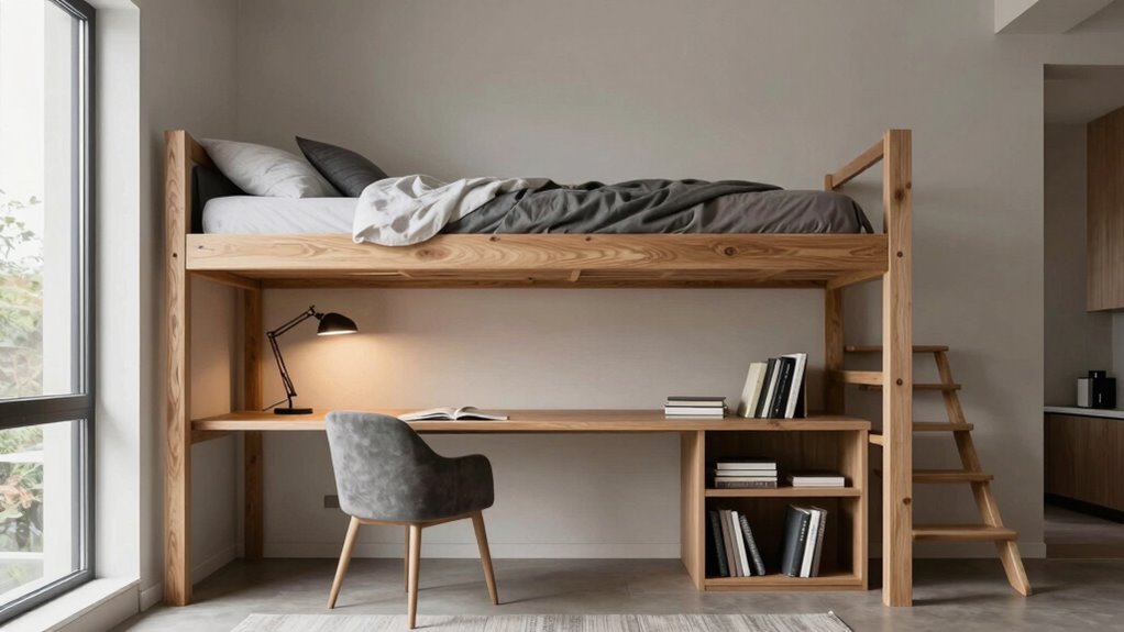 loft beds with desks