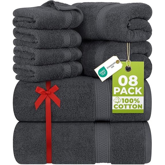 Utopia 8-Piece Luxury Cotton Towel Set