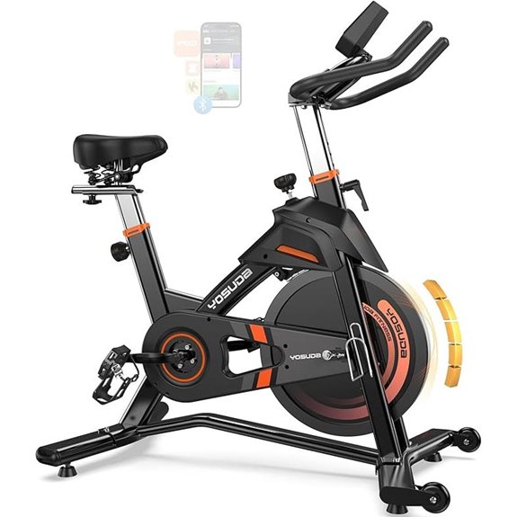 YOSUDA Magnetic Exercise Bike with App & Adjustable Features