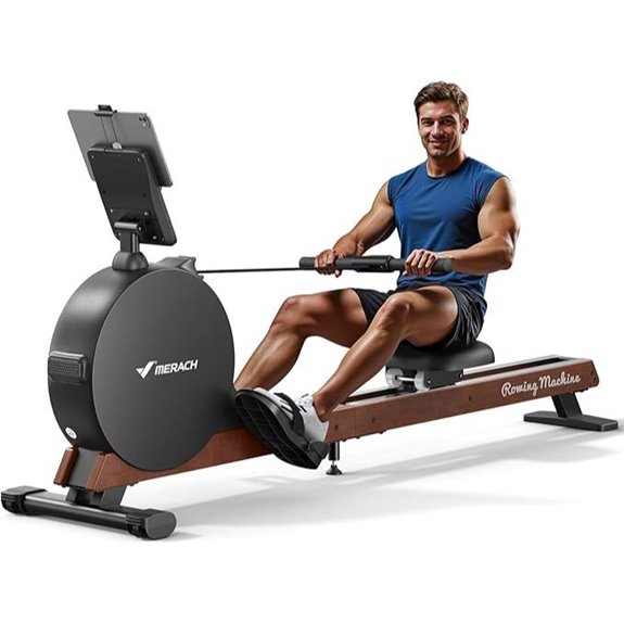 MERACH Magnetic Rowing Machine with App and Resistance