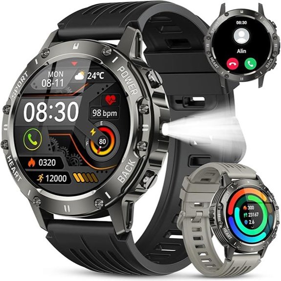 Men's Smartwatch with Fitness Heart Rate Sleep Calls