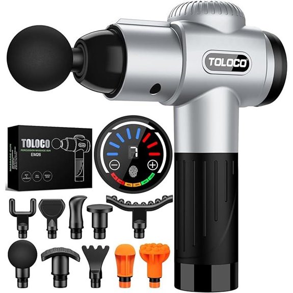TOLOCO Massage Gun with 10 Heads for Pain Relief