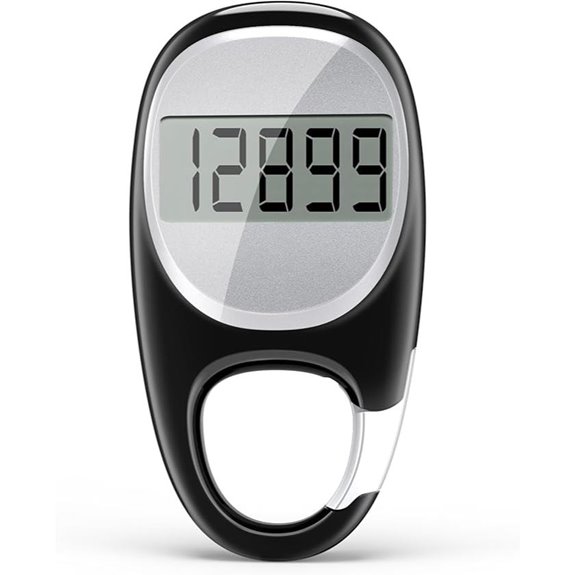 Simple Pedometer with Carabiner for Men and Seniors