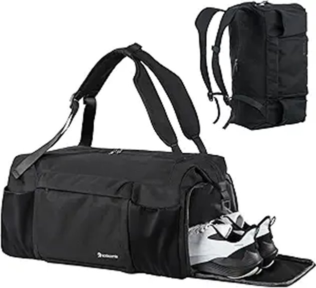 Convertible Men's Gym Bag with Shoes & Wet Pocket