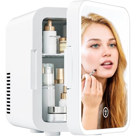 EUHOMY 5L Skincare Mini Fridge with Mirror