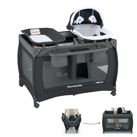 Pamo Babe 4-in-1 Baby Playard with Changing Table