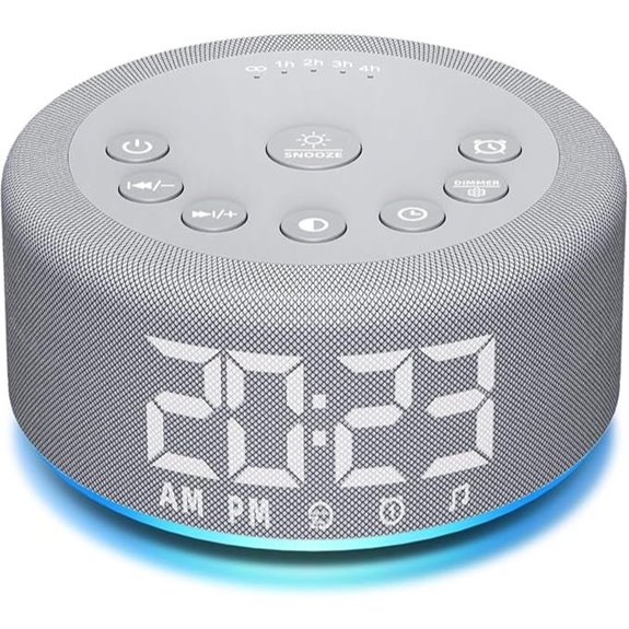 3-in-1 Sound Machine Alarm Clock with Night Light
