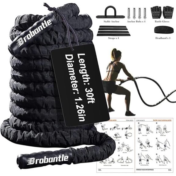 Pink Battle Rope for Workout and Training